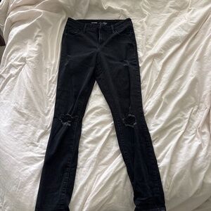 Black high rise skinny jeans
